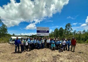 Group of volunteers at the planting site